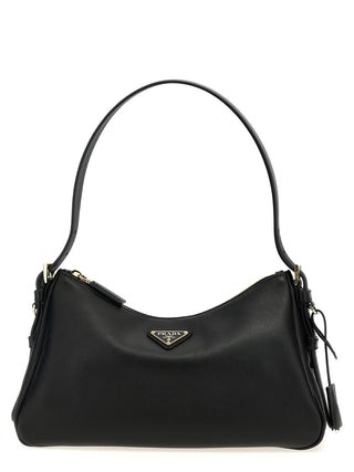 Prada Black Calfskin Shoulder Bag
