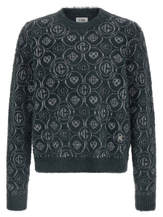 Casablanca Gray Wool Cardigan