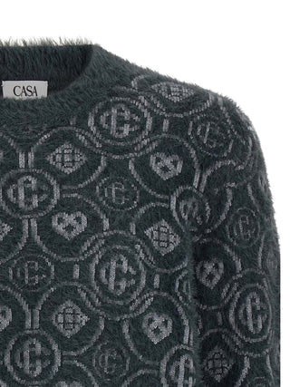 Casablanca Gray Wool Cardigan