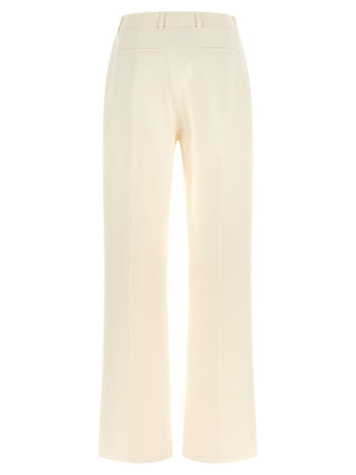Fendi White Virgin Wool Dress Pants