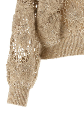 Brunello Cucinelli Beige Wool Cardigan
