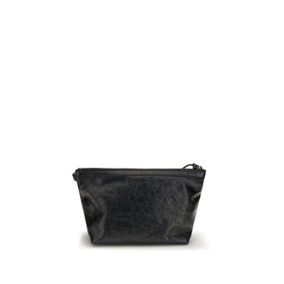 Balenciaga Black Calf Leather Bos Taurus Clutch Bag