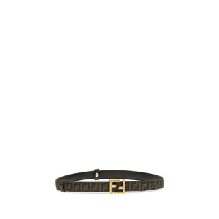 Fendi Black Calf Leather Bos Taurus Regular Belt