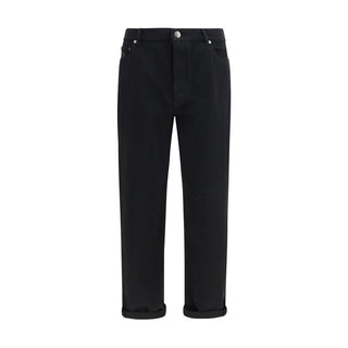 Brunello Cucinelli Black Cotton High-Waisted Jean
