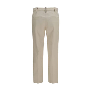 Brunello Cucinelli Beige Cotton Dress Pants