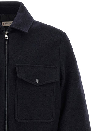 Moncler Blue Virgin Wool Blouse