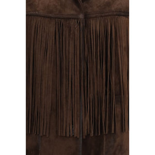 Golden Goose Brown Suede Leather Leather Jacket