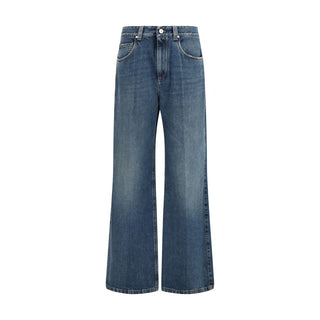 Brunello Cucinelli Blue Cotton Relaxed Fit Jeans