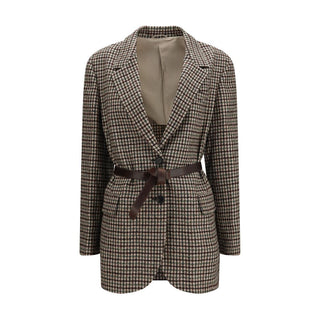 Brunello Cucinelli Beige Mohair Blazer