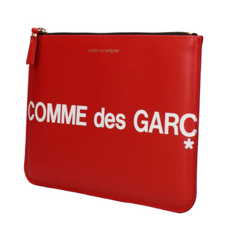 Comme Des Garçons Red Leather Clutch Bag