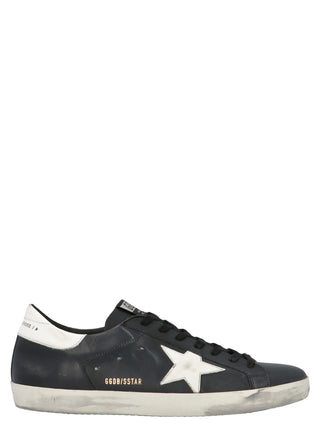 Golden Goose Black Cowhide Low Top Sneakers