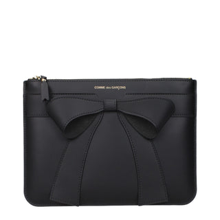 Comme Des Garçons Black Leather Clutch Bag