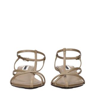 Jil Sander Leather Flat Sandals