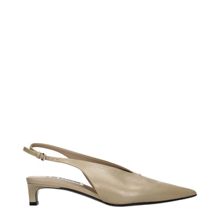 Jil Sander Leather Mid Heel Pumps