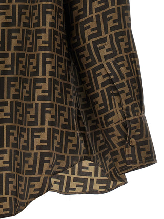 Fendi Brown Silk Blouse