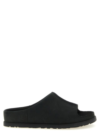 UGG Black Leather Slides