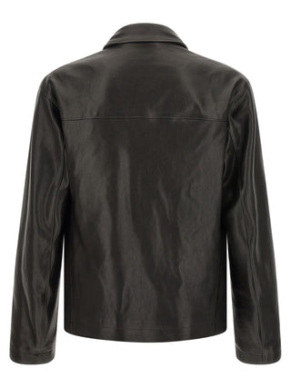 Lemaire Black Calfskin Leather Jacket