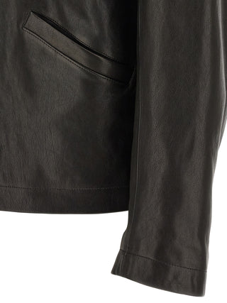 Lemaire Black Calfskin Leather Jacket
