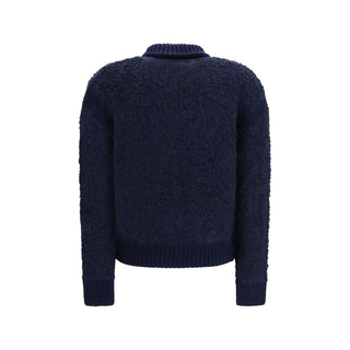 Jacob Cohen Blue Alpaca Vicugna Pacos Cardigan