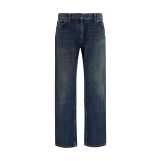 The Row Blue Cotton Relaxed Fit Jeans