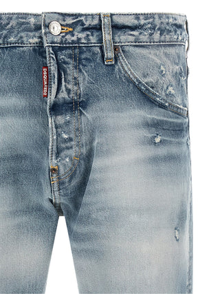 Dsquared² Blue Cotton Tapered Jeans