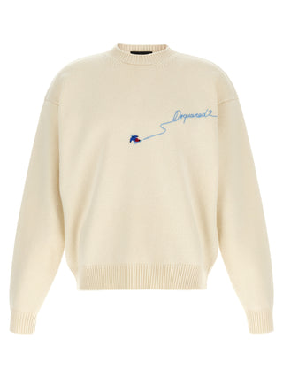 Dsquared² White Wool Cardigan
