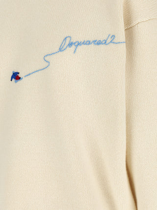 Dsquared² White Wool Cardigan