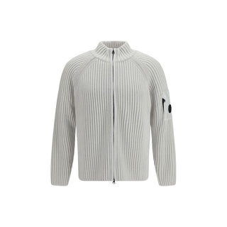 C.P. Company White Polyamide Cardigan