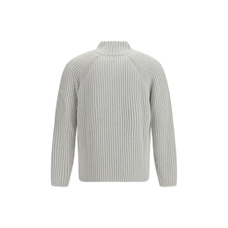 C.P. Company White Polyamide Cardigan