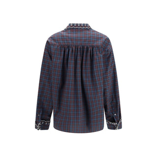 Marni Blue Cotton Pattern Shirt