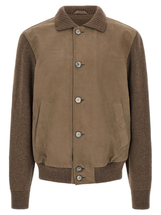 Brioni Brown Calfskin Leather Jacket