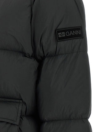 Ganni Black Polyamide Full-Length Jacket