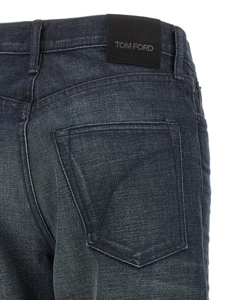 Tom Ford Blue Cotton Jeans Denim