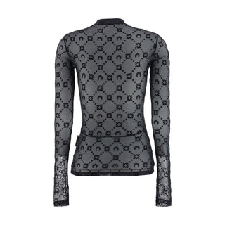 Marine Serre Black Polyamide Pattern Shirt