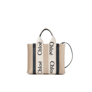 Chloé Beige Linen Tote Bag