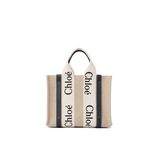 Chloé Beige Linen Tote Bag