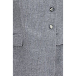 Alexander McQueen Gray Wool Oves Aries Full-Length Jacket