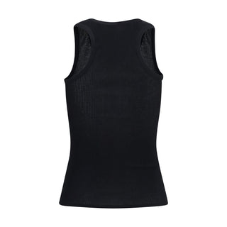 The Row Black Cotton Tank Tops