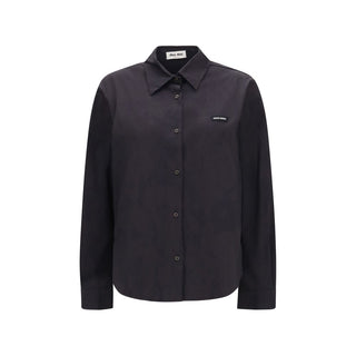 Miu Miu Black Cotton Dress Shirt