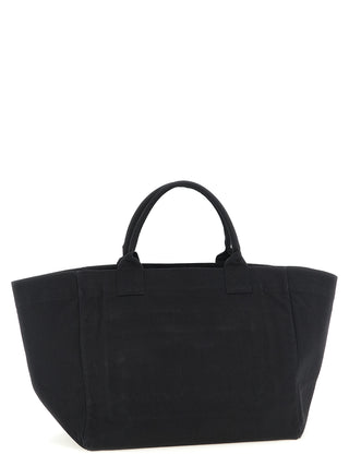 Ganni Black Recycled Cotton Tote Bag