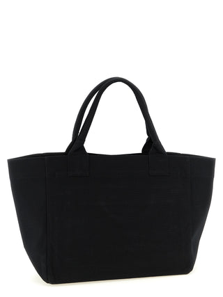 Ganni Black Recycled Cotton Tote Bag