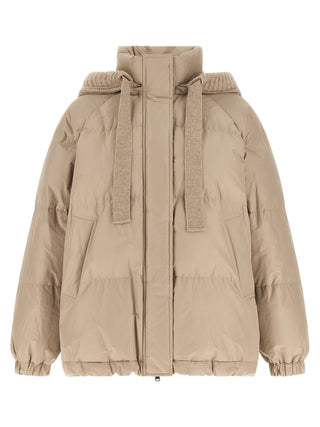 Brunello Cucinelli Beige Cotton Full-Length Jacket