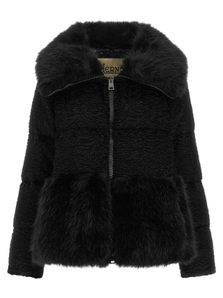 Herno Astrakhan-Effect Long Jacket