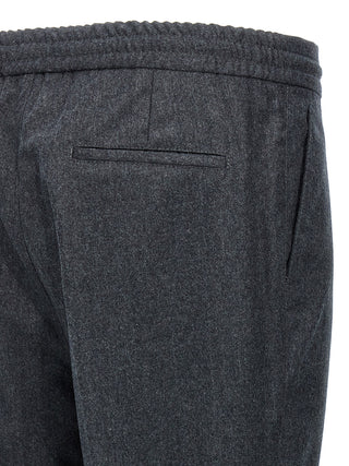 Brunello Cucinelli Virgin Wool Drawstring Trousers