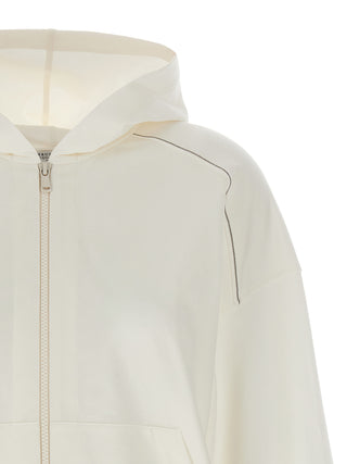 Brunello Cucinelli Gauze Cotton Zip Hoodie
