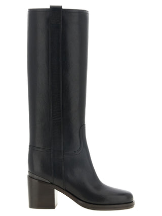 Brunello Cucinelli Black Calfskin Over The Knee