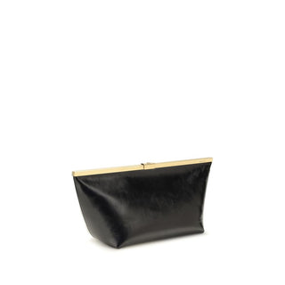 Jimmy Choo Black Calf Leather Bos Taurus Clutch Bag