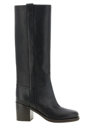 Brunello Cucinelli Black Calfskin Over The Knee