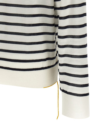 Fendi Bicolor Virgin Wool Cardigan