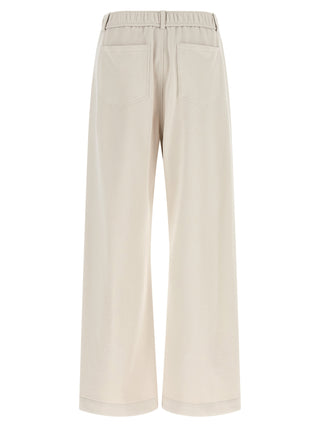 Brunello Cucinelli Beige Cotton Athletic Pants